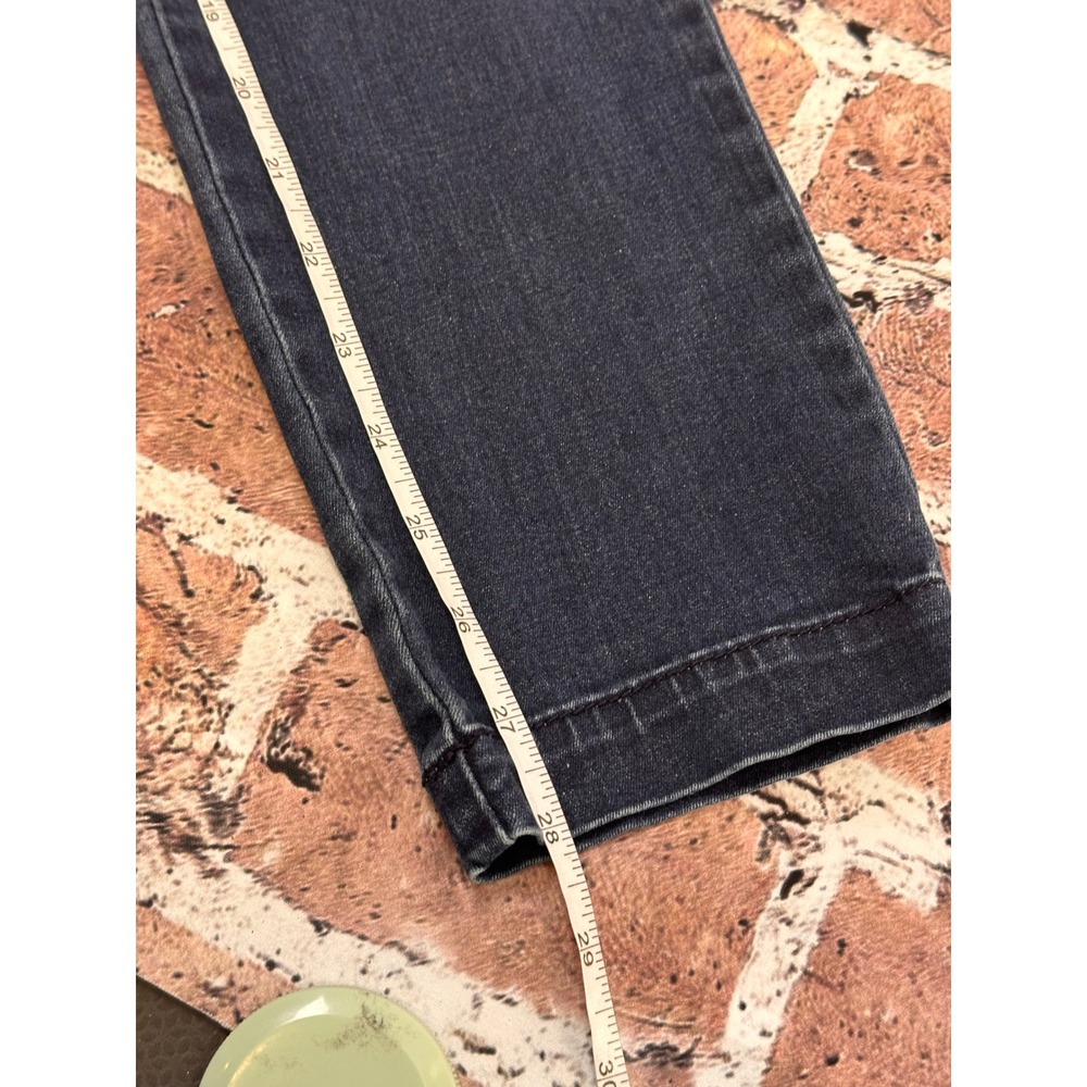 bebe Dark Blue Denim V-Neck Jumpsuit - Picture 9 of 16